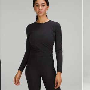 Lululemon All It Takes Long Sleeve Shirt Ribbed Nulu Black size 4 NEW! Pristine!